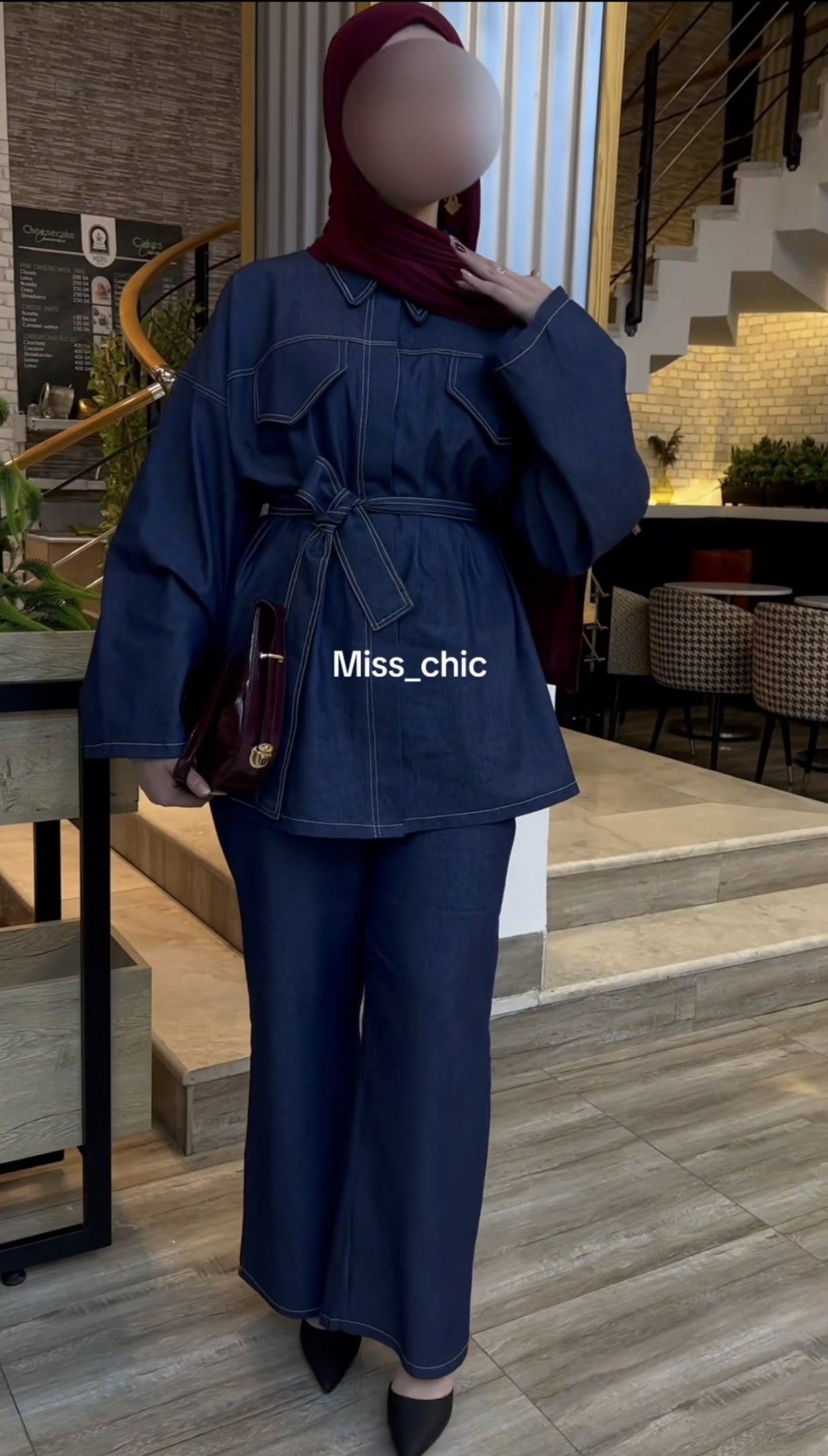🌸 إنصومبل 2 بياس Ensemble Jean Femme Tendance 2026 💙من VIORRA 👑🍂 مناسب للمحجبات وغير المحجبات✨ متوفر بـ 2 ألوان 💙✨🍷🌿التوصيل فابور حتى لباب دارك