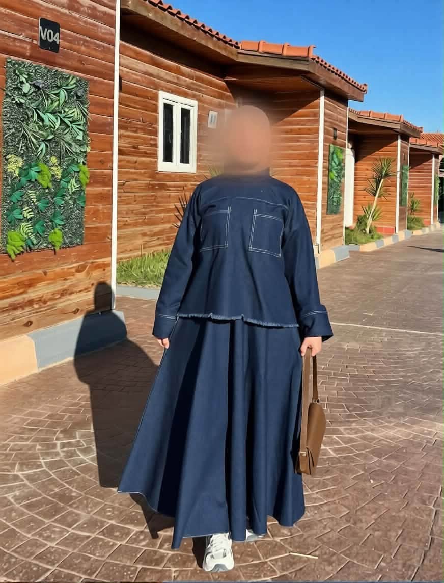 🌸 إنصومبل 2 بياس Ensemble Jean Femme Tendance 2026 💙من VIORRA 👑🍂 مناسب للمحجبات وغير المحجبات✨ متوفر بـ 2 ألوان 💙✨🍷🌿التوصيل فابور حتى لباب دارك