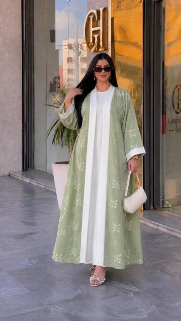 ✨ فرصة ما كتعاودش! أنصومبل 2 قطع بأناقة راقية اليوم فقط بـ 229 درهم👗🧕 للمحجبات وغير المحجبات 👌 بثوب لولان عالي الجودة - توصيل مجاني 🚚🌼🌼